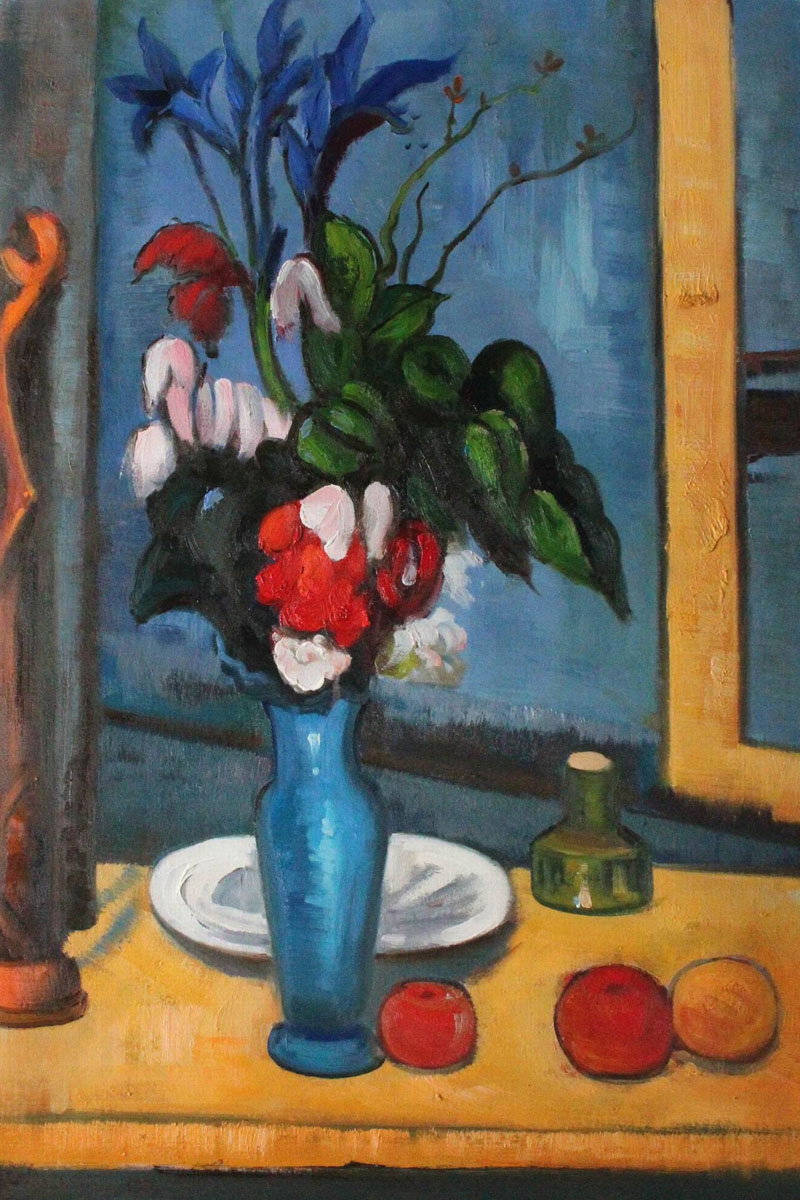 Le Vase Bleu - Paul Cezanne Painting